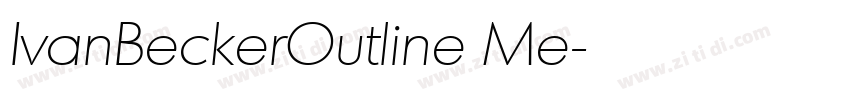 IvanBeckerOutline Me字体转换